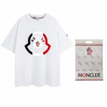 ★抜け感★ MONCLER コピー Tシャツ ロゴプリント 柄 コントラストカラー モンクレール 100%綿 2色