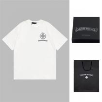 CHROME HEARTS スーパーコピー Tシャツ 半袖 クロムハーツ 230ℊコットン クロスロゴプリント オーバーサイズ 