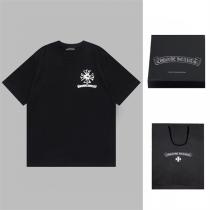 CHROME HEARTS スーパーコピー Tシャツ 半袖 クロムハーツ 230ℊコットン クロスロゴプリント オーバーサイズ 