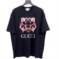 今季の春夏ファッション GUCC1 コピー Tシャツ GGロゴ ヘビ 半袖 240g コットン 通気性