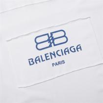 【期間限定】BALENCIAGA コピー Tシャツ カットソー ロゴプリント貼り付け 不規則 ゆったり感 バレンシアガ