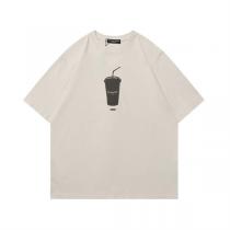 シンプルスタイル☆BALENCIAGA コピー Tシャツ ミルクティー ロゴ バレンシアガ コットン オーバーサイズ