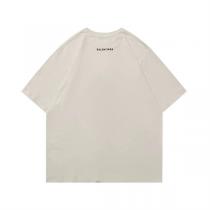 シンプルスタイル☆BALENCIAGA コピー Tシャツ ミルクティー ロゴ バレンシアガ コットン オーバーサイズ