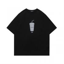 シンプルスタイル☆BALENCIAGA コピー Tシャツ ミルクティー ロゴ バレンシアガ コットン オーバーサイズ