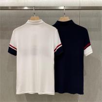 夏の定番アイテム☆☆ モンクレール スーパーコピー ポロシャツ ロゴ 貼り付け ストライプ柄 定番色 MONCLER