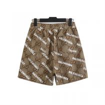 今年大好評♥ バレンシアガ コピー ハーフパンツ BALENCIAGAｘGUCC1 コラボ 綿素材 モノグラム プリント