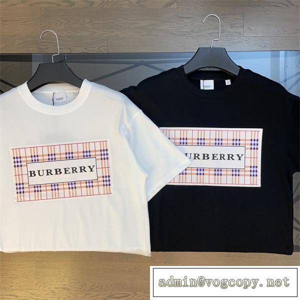 きれいめ大人スタイル BURBERRY スーパーコピー Tシャツ ロゴ 文字 半袖 刺繡 綿生地 心地よい肌触り バーバリー