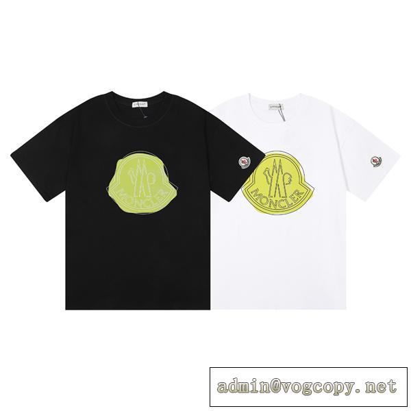 2026限定販売作 MONCLER 偽物 Ｔシャツ 綿生地 モンクレール プリント ロゴ カジュアル