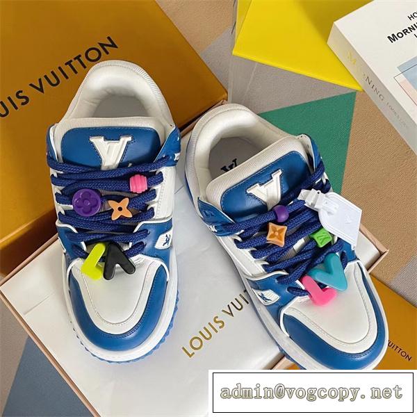 5色展開★LOUIS VUITTON 偽物 スニーカー Trainerシリーズ レザー ルイヴィトン ファッション感