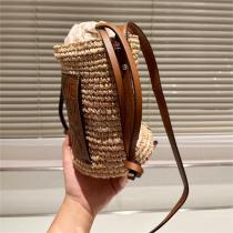 LOEWE コピー かごバッグ ミニ traffia and hemp bucket bag 2WAY 編み ロエベ