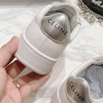 気軽に今っぽく CELINE コピー スニーカー 子牛革 青と赤 カーフレザー テニスシューズ セリーヌ 男女兼用