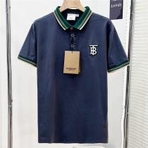 お得な BURBERRY 偽物 ポロシャツ ストライプ柄 ロゴ 刺繡 高通気性 純綿生地 バーバリー
