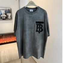 BURBERRY スーパーコピー Tシャツ 水洗い処理 BTロゴ ダークグレー ...