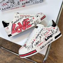 目が離せない新品 Dolce&Gabbana スーパーコピー スニーカー 定番 落書き ドルチェ＆ガッバーナ レザー 