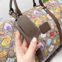 収納力アップ！GUCC1 コピー ボストンバッグ かわいいシリーズ レザー ショルダーベルト 2WAY
