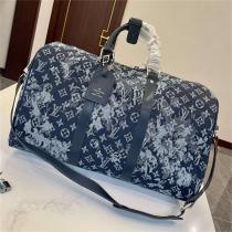 現代スタイル☆☆ ルイヴィトン コピー ボストンバッグ デニムシリーズ keepall モノグラム 旅行