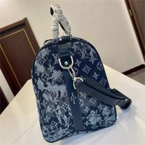現代スタイル☆☆ ルイヴィトン コピー ボストンバッグ デニムシリーズ keepall モノグラム 旅行