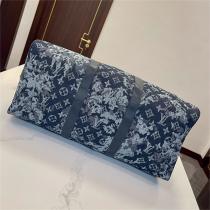 現代スタイル☆☆ ルイヴィトン コピー ボストンバッグ デニムシリーズ keepall モノグラム 旅行