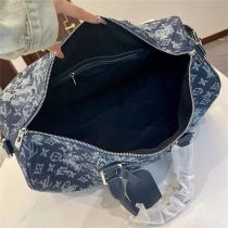 現代スタイル☆☆ ルイヴィトン コピー ボストンバッグ デニムシリーズ keepall モノグラム 旅行