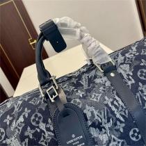 現代スタイル☆☆ ルイヴィトン コピー ボストンバッグ デニムシリーズ keepall モノグラム 旅行