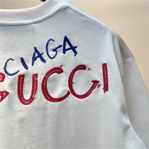愛用するブランド新作 GUCC1 コピー Tシャツ バレンシアガｘGUCC1コラボ 刺繡ロゴ 綿生地 男女兼用