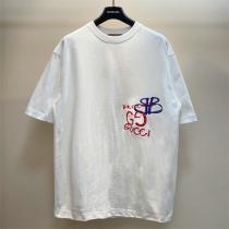 愛用するブランド新作 GUCC1 コピー Tシャツ バレンシアガｘGUCC1コラボ 刺繡ロゴ 綿生地 男女兼用