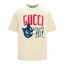 夏に欠けない一品 GUCC1 スーパーコピー Tシャツ 猫 ネコ ロゴプリント ...