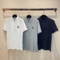 2026春夏大人気アイテム注目 MONCLER 偽物 ポロシャツ モンクレール 100%コットン カジュアル 