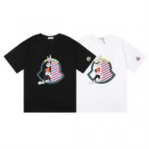 大人っぽい雰囲気が感じ モンクレール コピー Ｔシャツ MONCLER 100%綿生地 ダブルガーゼ バッグス・バニー