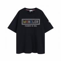 MONCLER スーパーコピー Tシャツ 半袖 100%綿 モンクレール プリント ロゴ 男女兼用 