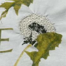 2026年抜け感を演出 LOEWE 偽物 Tシャツ 花柄 刺繡 ロゴ タンポポ ロエベ 植物