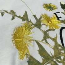 2026年抜け感を演出 LOEWE 偽物 Tシャツ 花柄 刺繡 ロゴ タンポポ ロエベ 植物
