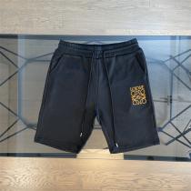 おしゃれ上級者必見の逸品 LOEWE コピー ハーフパンツ 刺繡 ロゴ Anagram 裏起毛 ロエベ  男女兼用