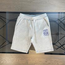 おしゃれ上級者必見の逸品 LOEWE コピー ハーフパンツ 刺繡 ロゴ Anagram 裏起毛 ロエベ  男女兼用