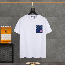 LOUIS VUITTON スーパーコピー Tシャツ デニムロゴ 貼り付け 綿生地 着心地が良く ルイヴィトン