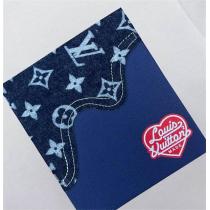 LOUIS VUITTON スーパーコピー Tシャツ デニムロゴ 貼り付け 綿生地 着心地が良く ルイヴィトン