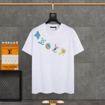 「期間限定」ルイヴィトン 偽物 Tシャツ LOUIS VUITTON ロゴ プリント 定番モチーフ 純綿生地 男女兼用