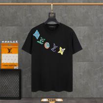 「期間限定」ルイヴィトン 偽物 Tシャツ LOUIS VUITTON ロゴ プリント 定番モチーフ 純綿生地 男女兼用