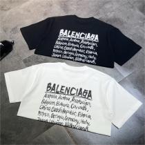 BALENCIAGA スーパーコピー Tシャツ原稿 プリント バレンシアガ ゆったりデザイン 綿