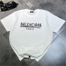 BALENCIAGA スーパーコピー Tシャツ原稿 プリント バレンシアガ ゆったりデザイン 綿