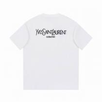 23ss韓国ファッション イヴ・サンローラン コピー Tシャツ YvesSaintLaurent YSL ロゴ プリント おしゃれ