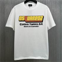 23ssコレクション新作 DSQUARED2 コピー Tシャツ ディースクエアード ロゴ イエロー 綿