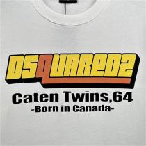 23ssコレクション新作 DSQUARED2 コピー Tシャツ ディースクエアード ロゴ イエロー 綿