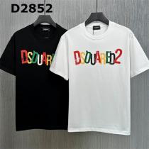 限定感☆DSQUARED2 コピー Tシャツ ミニマル風 シンプル 綿 プリント ロゴ カラフル ディースクエアード