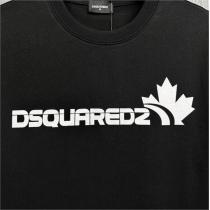 気軽に今っぽく ディースクエアード コピー Tシャツ ロゴ 黒と白 プリント 柄 メンズライク