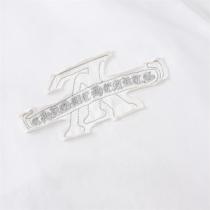 LOUIS VUITTON コピーＸ CHROME HEARTS コラボ Tシャツ 刺繡 ロゴ クロス ルイヴィトン コットン オーバーサイズ