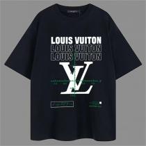 ユニセックス新作 ルイヴィトン スーパーコピー Tシャツ ロゴ プリント コット...