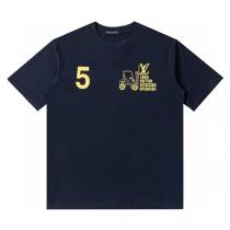 秋冬限定作★ LOUIS VUITTON コピー Tシャツ ルイヴィトン ロゴ プリント 丸首 カジュアル