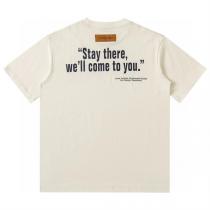 秋冬限定作★ LOUIS VUITTON コピー Tシャツ ルイヴィトン ロゴ プリント 丸首 カジュアル