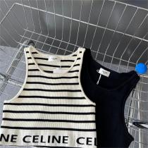 おすすめトレンド新作 CELINE スーパー コピー タンクトップ ブラウス ストライプ柄 セリーヌ プリント